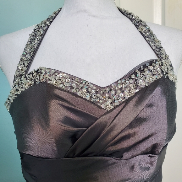 NWT Designer Grey Gown - Picture 3 of 9